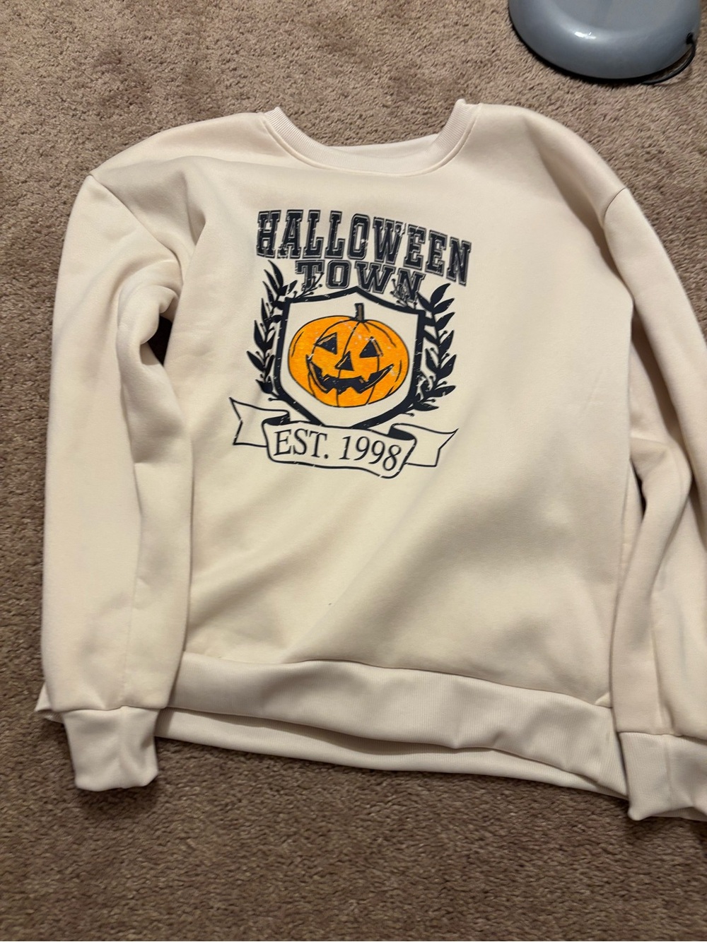 Cream Halloween Town Jack-o'-Lantern Sweatshirt